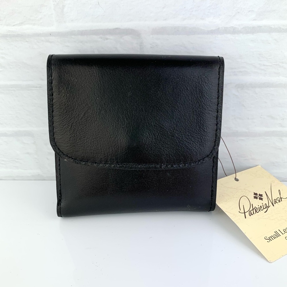 NEW! Patricia Nash Heritage Astra Black Leather Wallet $99